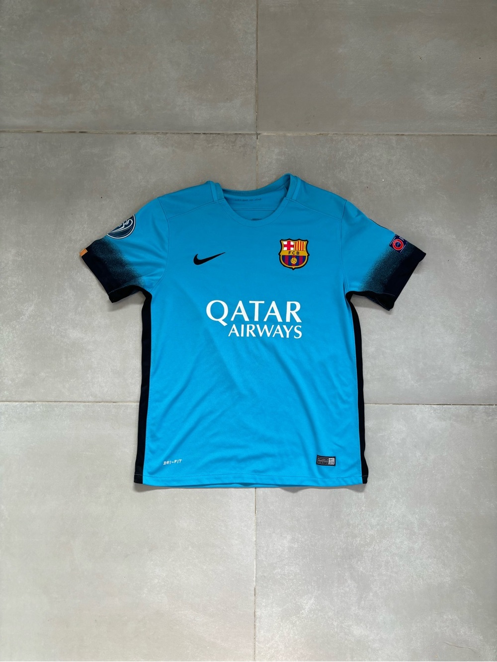 Nike Champions Leage Barcelona Jersey in Bright Teal